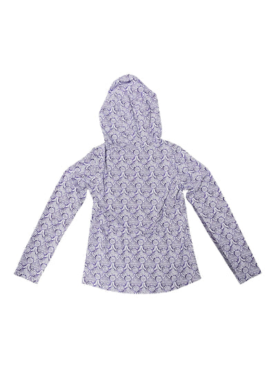 IBKUL LS Hoodie Sun Shirt *NWOT* - Purple Ribbons - S - USED