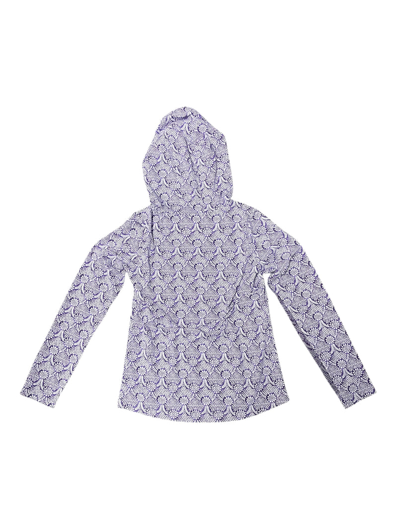IBKUL LS Hoodie Sun Shirt *NWOT* - Purple Ribbons - S - USED