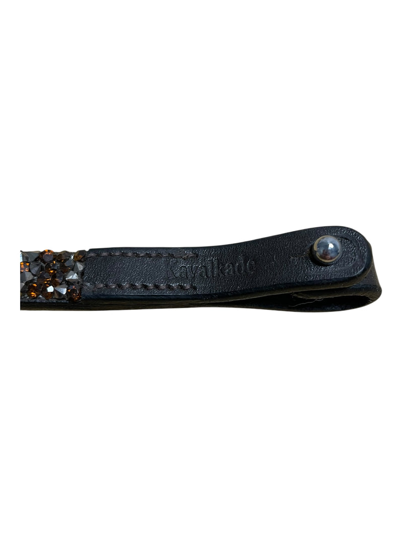 Kavalkade Button Browband *NWOT* - Brown/Bling - F - USED