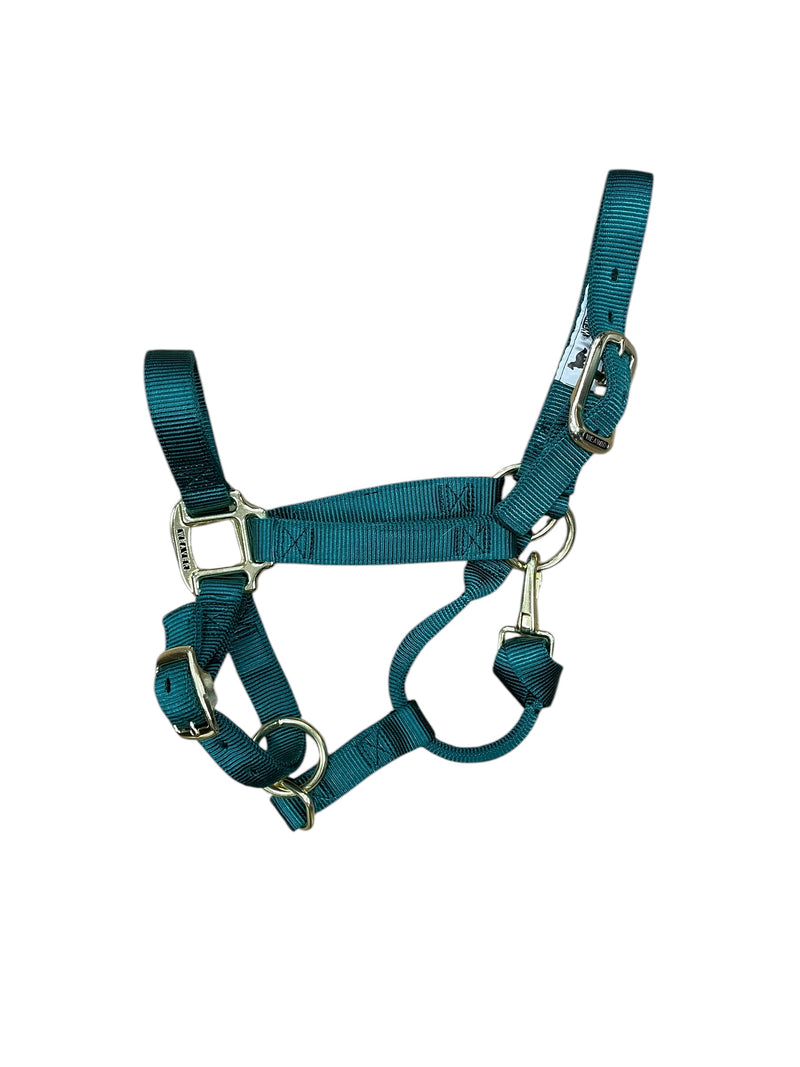 Weaver Nylon Halter - Green - Yearling / 300-500 lbs. - USED