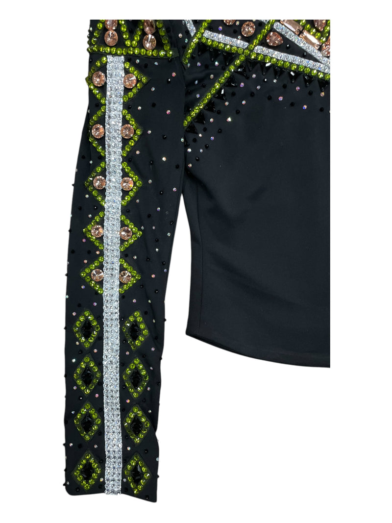 Western All Day Shirt - Black/Bling - Custom Measurements - USED