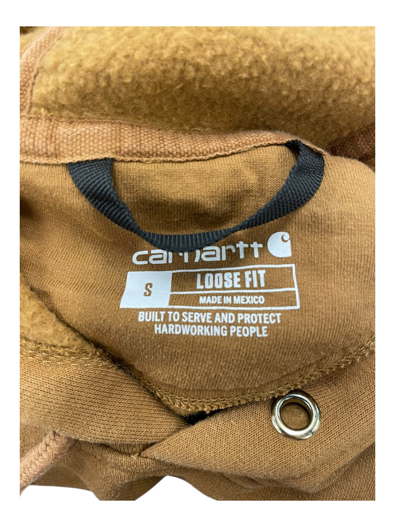 Carhartt Hoodie - Brown - S, Loose Fit - USED