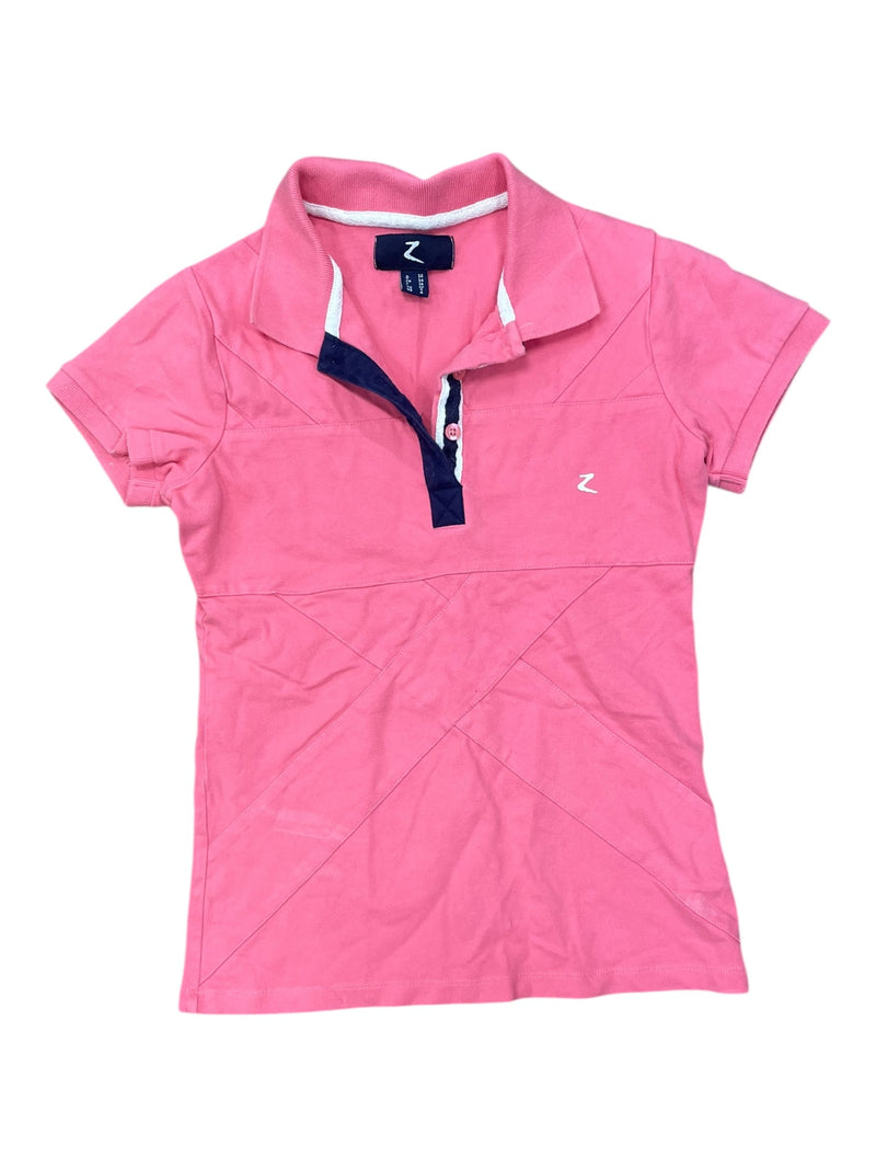 Horze SS Polo - Pink/Navy - US 4 - USED