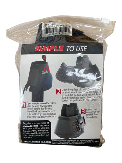 Cavallo Pastern Wraps *Pair, NWT* - Black - L (Boot Size 4-6) - USED
