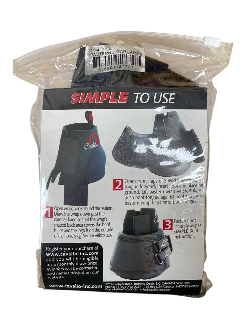 Cavallo Pastern Wraps *Pair, NWT* - Black - L (Boot Size 4-6) - USED