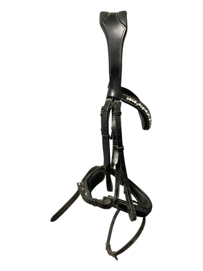 Red Barn Pace DR Bridle - Black - F/S - USED