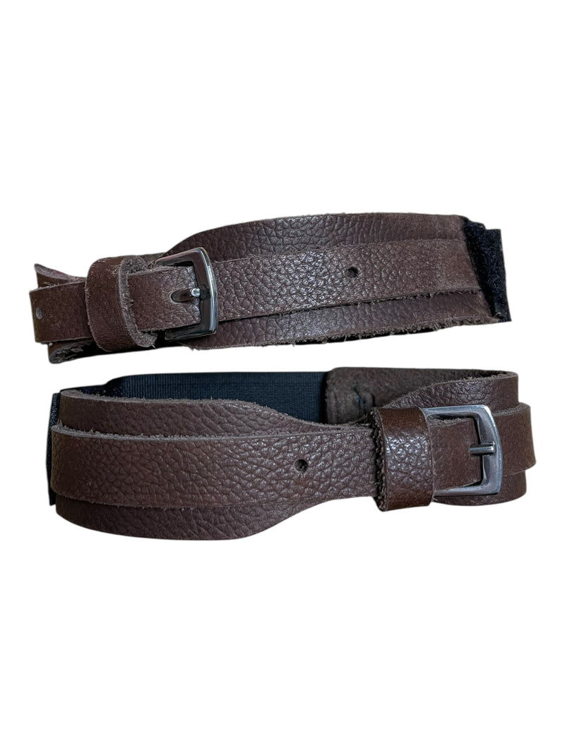 Velcro Garter Straps - Brown - 13" Long - USED