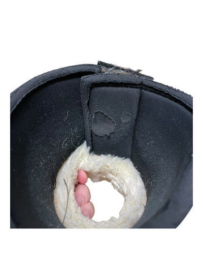 Smartpak Fleece Edge Bell Boots - Black/Natural - L - USED