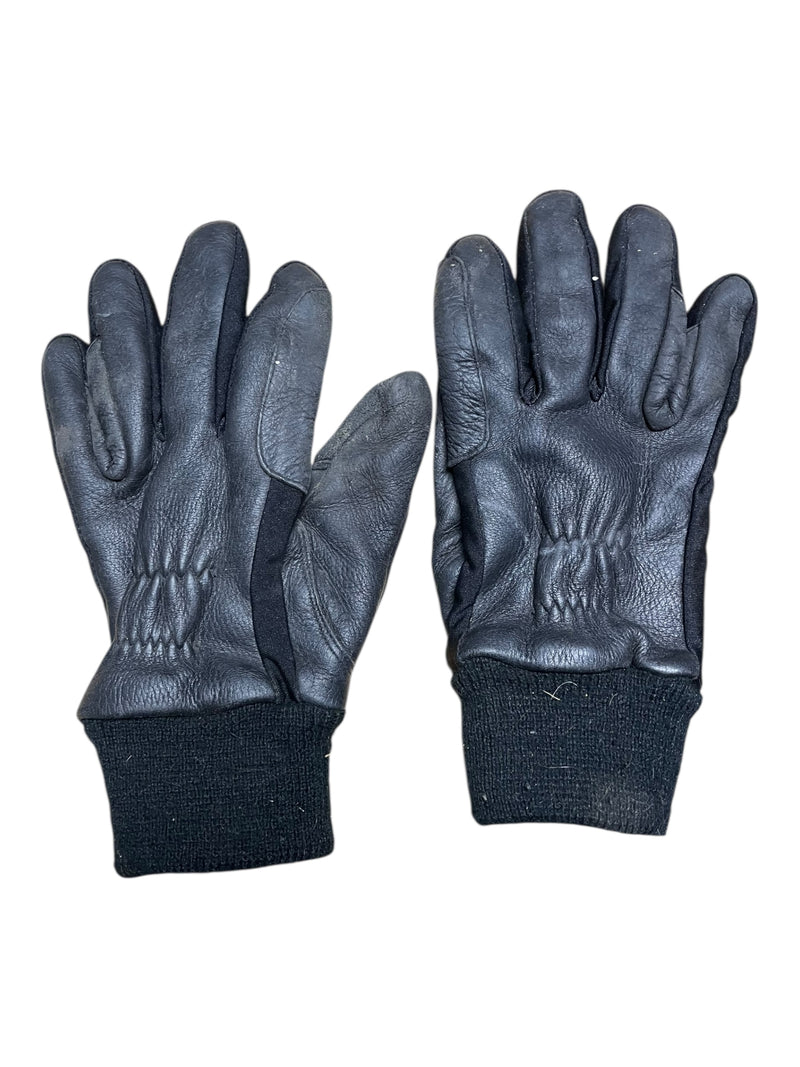 Winter Leather Gloves - Black - Est. M - USED