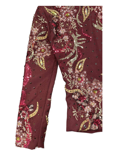 Winning Stitches Custom Showmanship Outfit - Maroon Bling - Approx 4 - USED