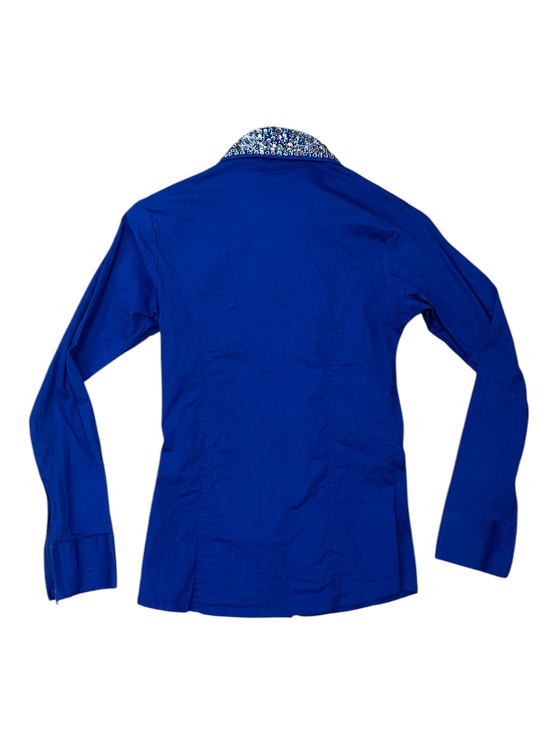 Royal Highness Western Show Shirt - Blue/Bling - XS - USED