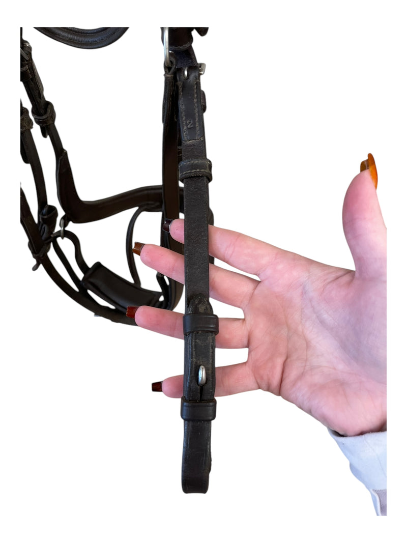 PS Of Sweden "Jump Off" Bridle W/ Reins- Brown - Cob Size/Full Crown - USED
