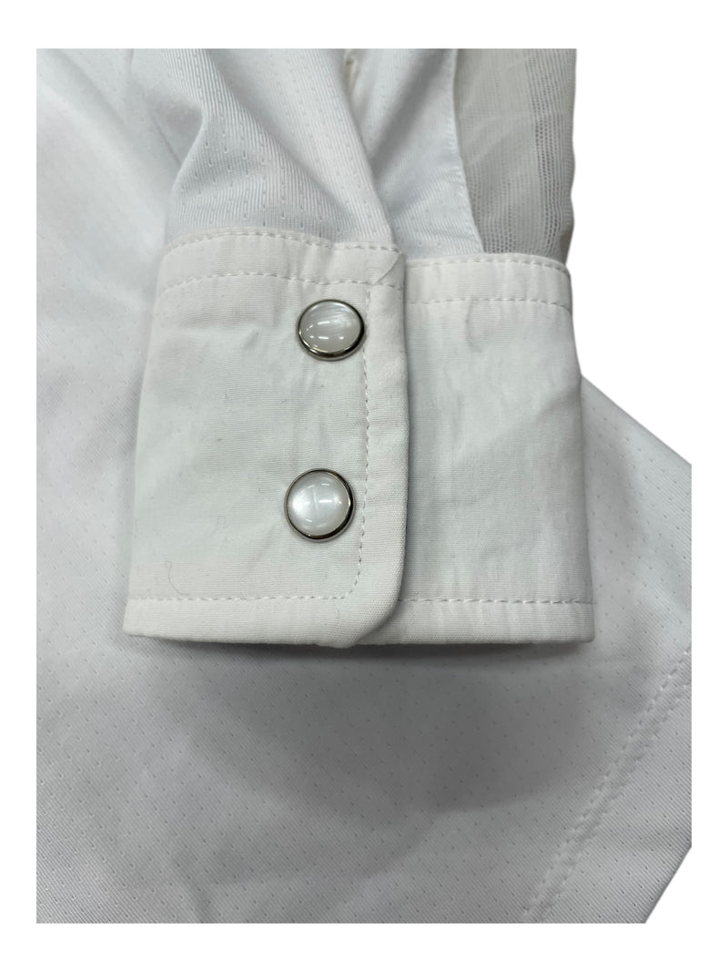 Tailored Sportsman LS Show Shirt - White/Blue - S - USED