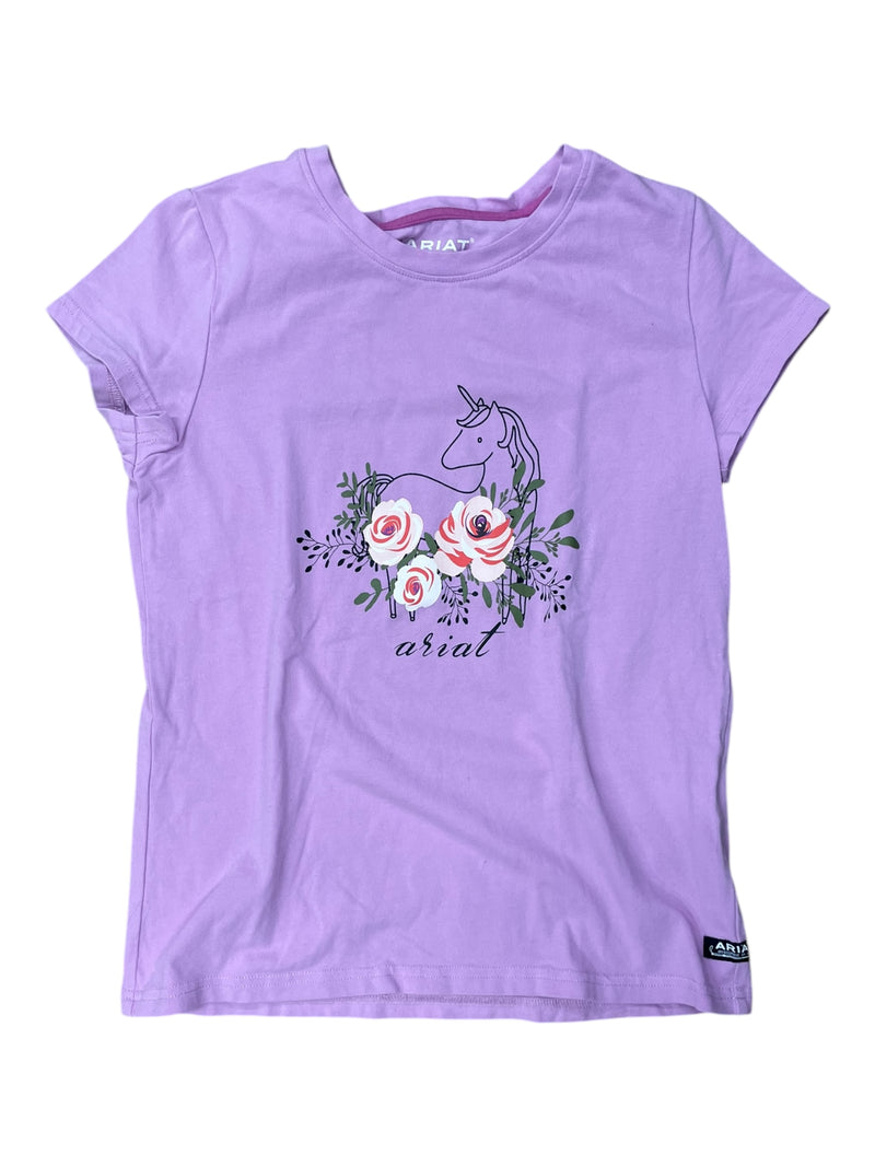 Ariat SS Unicorn Tee - Pink - Youth S (8) - USED