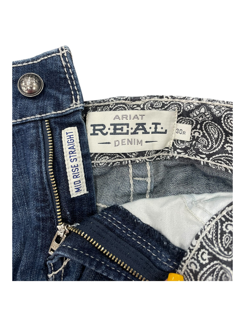Ariat R.E.A.L Jeans - Ocean - 30R Mid-Rise Straight - USED