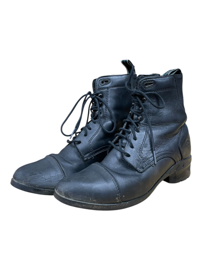 Ariat Lace Paddock Boots - Black - 7.5B - USED