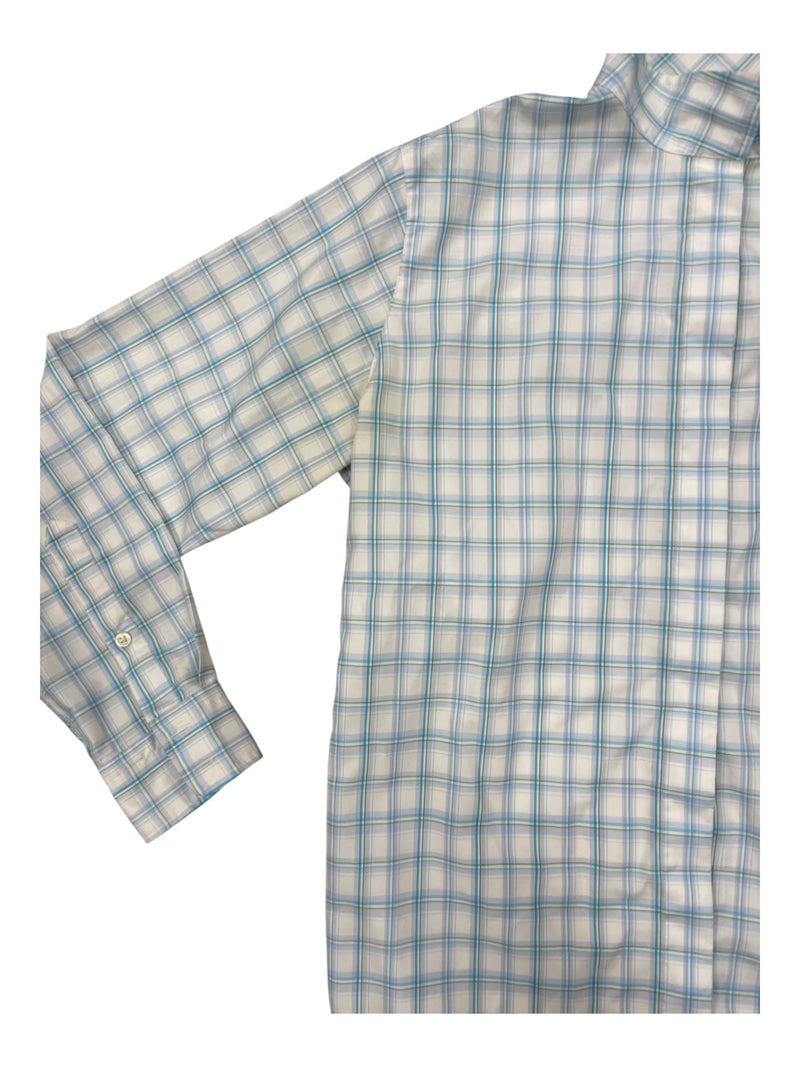 Tailored Sportsman Show Shirt - White/Blue/Green - 12 - USED