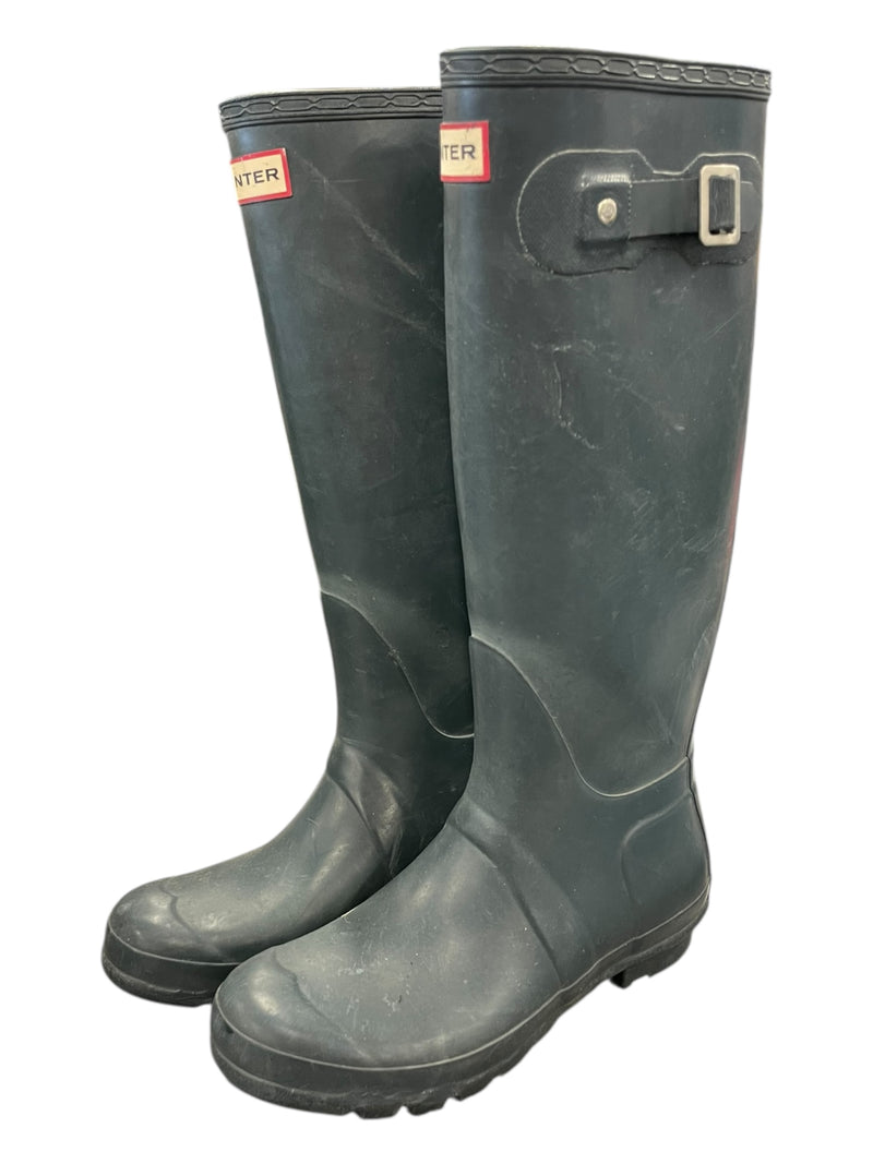Hunter Original Tall Rain Boots - Dark Green - 7 Women&