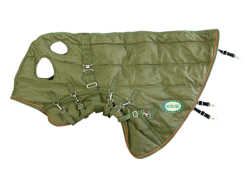 Country Pride Neck Cover W/ Face - Olive Green - L - USED