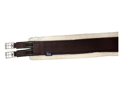 Shires Fleece Lined Girth - Brown/Natural - 60" - USED