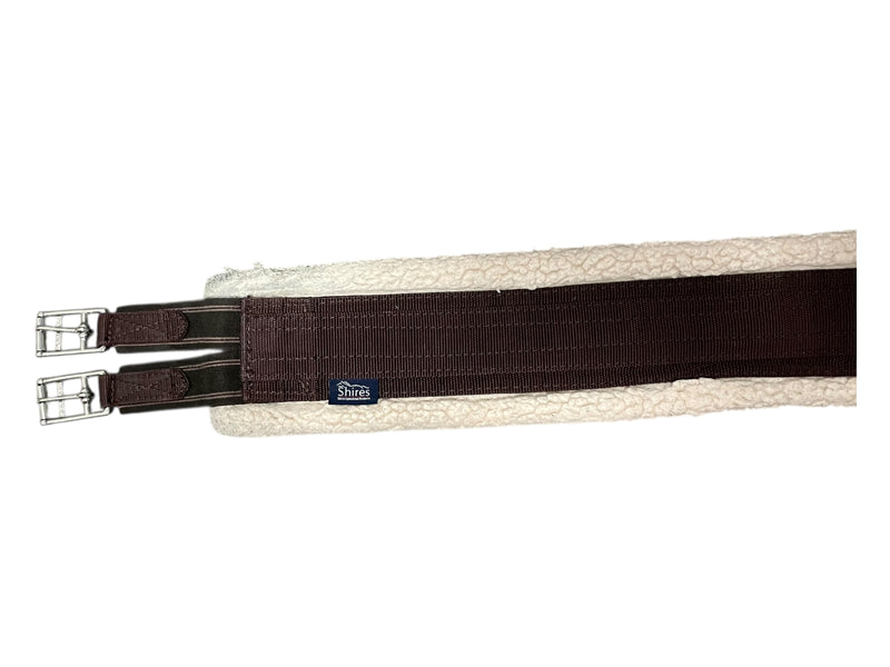 Shires Fleece Lined Girth - Brown/Natural - 60" - USED