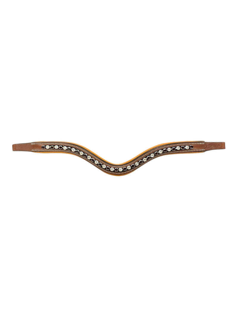 ExionPro Browband - Brown/Burgundy/Clear - Approx 15.5" - USED