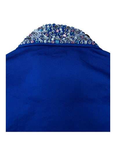 Royal Highness Western Show Shirt - Blue/Bling - XS - USED