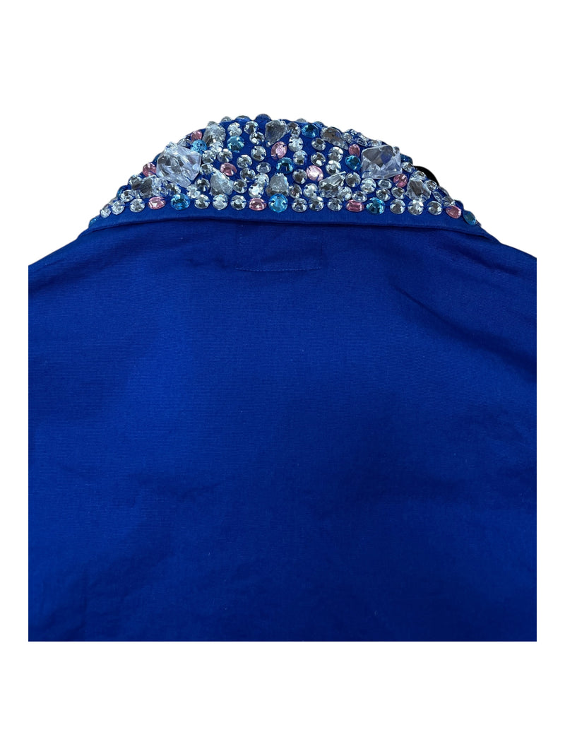 Royal Highness Western Show Shirt - Blue/Bling - XS - USED