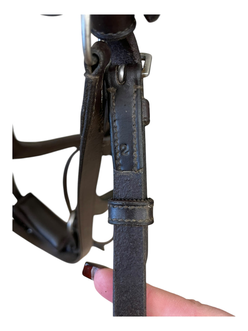 PS Of Sweden "Jump Off" Bridle W/ Reins- Brown - Cob Size/Full Crown - USED