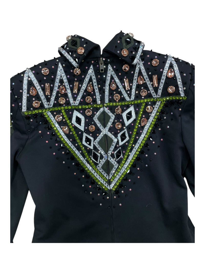 Western All Day Shirt - Black/Bling - Custom Measurements - USED