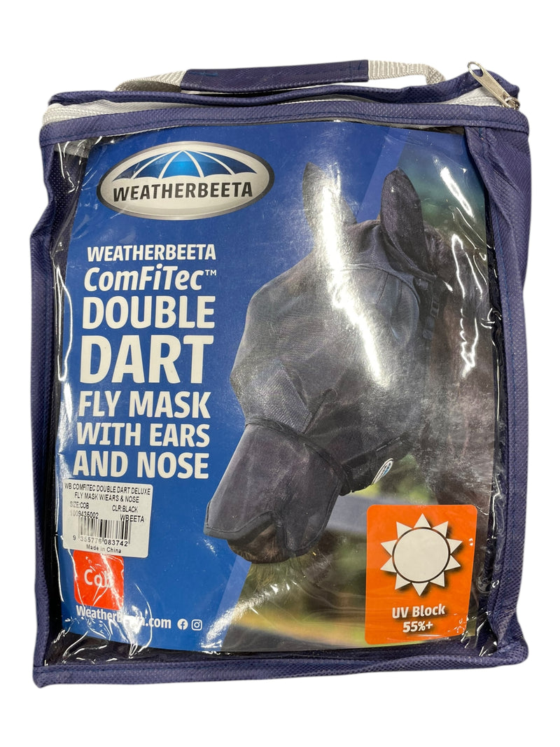 Weatherbeeta Double Dart Fly Mask *NWT* - Black - C/S - USED