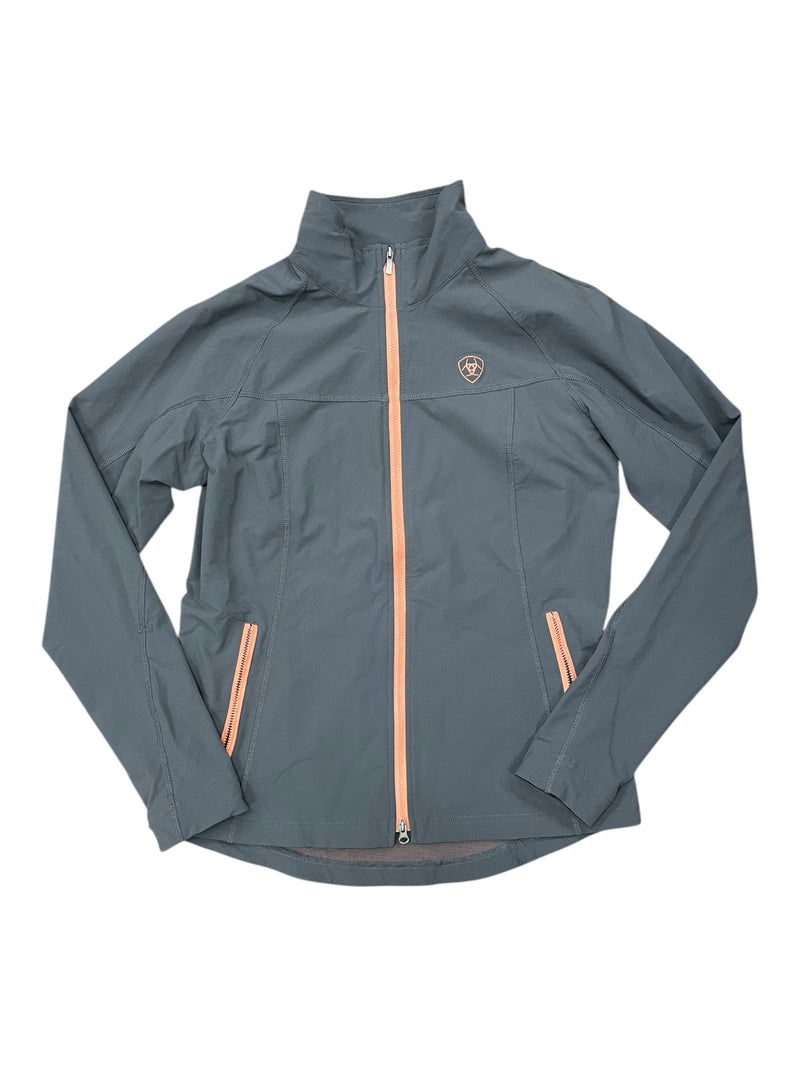 Ariat Softshell Jacket - Grey/Salmon - S - USED