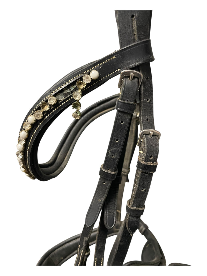 Red Barn Pace DR Bridle - Black - F/S - USED
