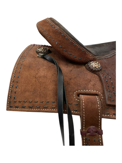 Alamo Saddle W/ Tack - Brown - 16" / Approx 7" Gullet - USED