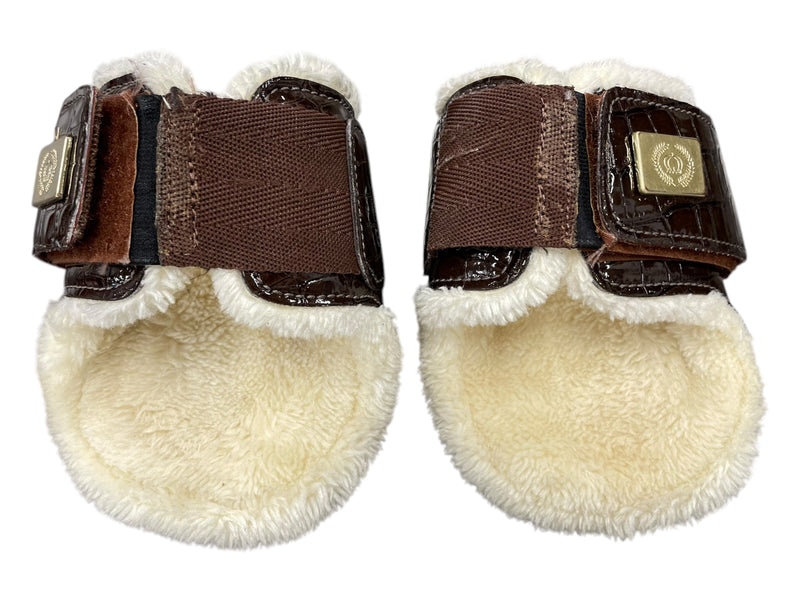 PS Of Sweden Open Fronts/Fetlocks - Brown Croc - F/S - USED