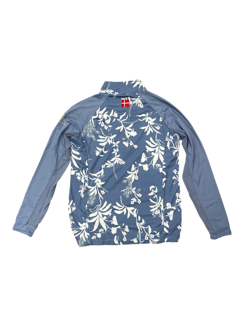 Kastel LS Sunshirt - Blue/Red Print - Youth M - USED