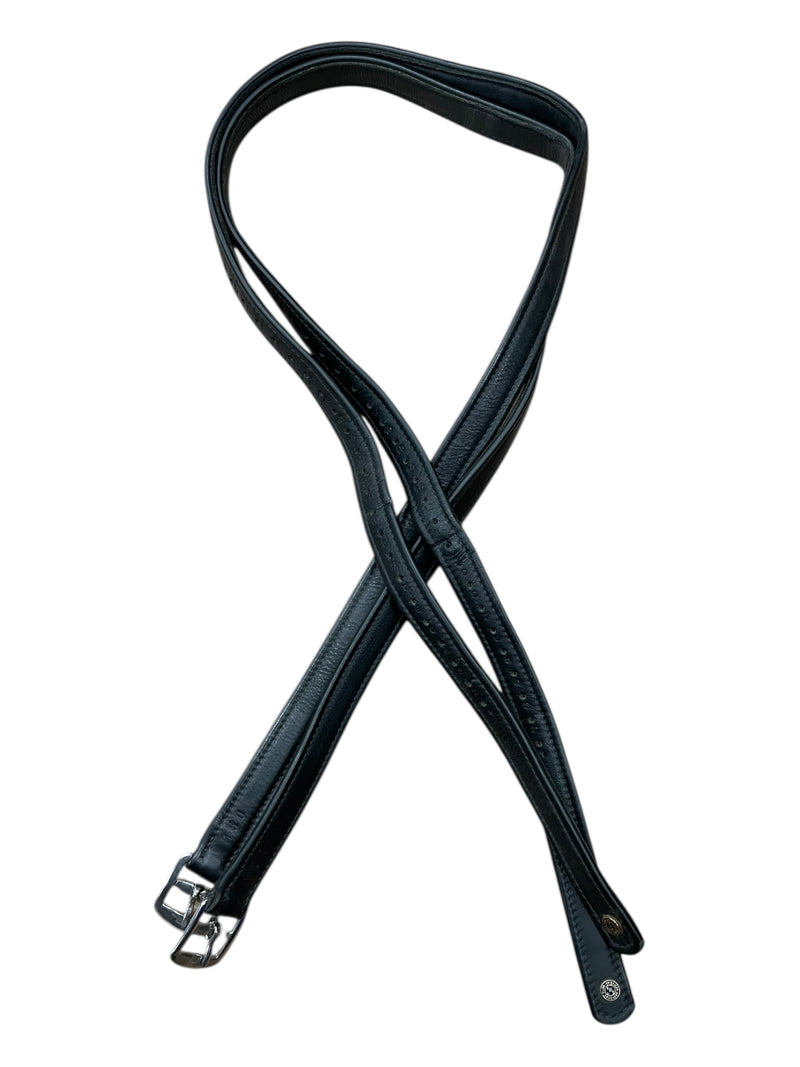 Euro-American Stirrup Leathers - Black - 150cm (60") - USED