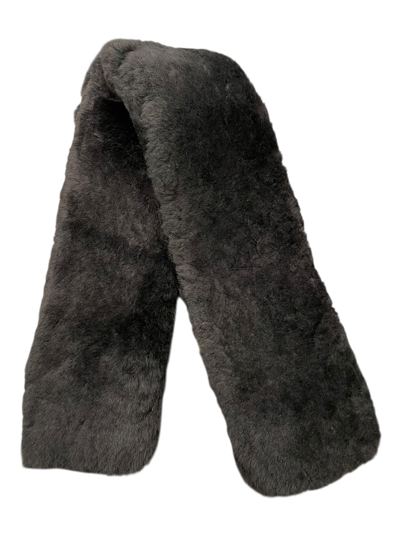 Sheepskin Girth Cover - Black - Approx 34" - USED