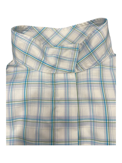 Tailored Sportsman Show Shirt - White/Blue/Green - 12 - USED