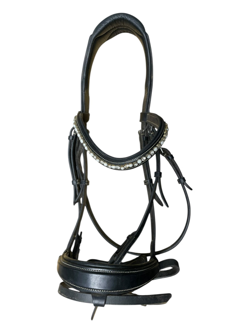 Red Barn Pace DR Bridle - Black - F/S - USED