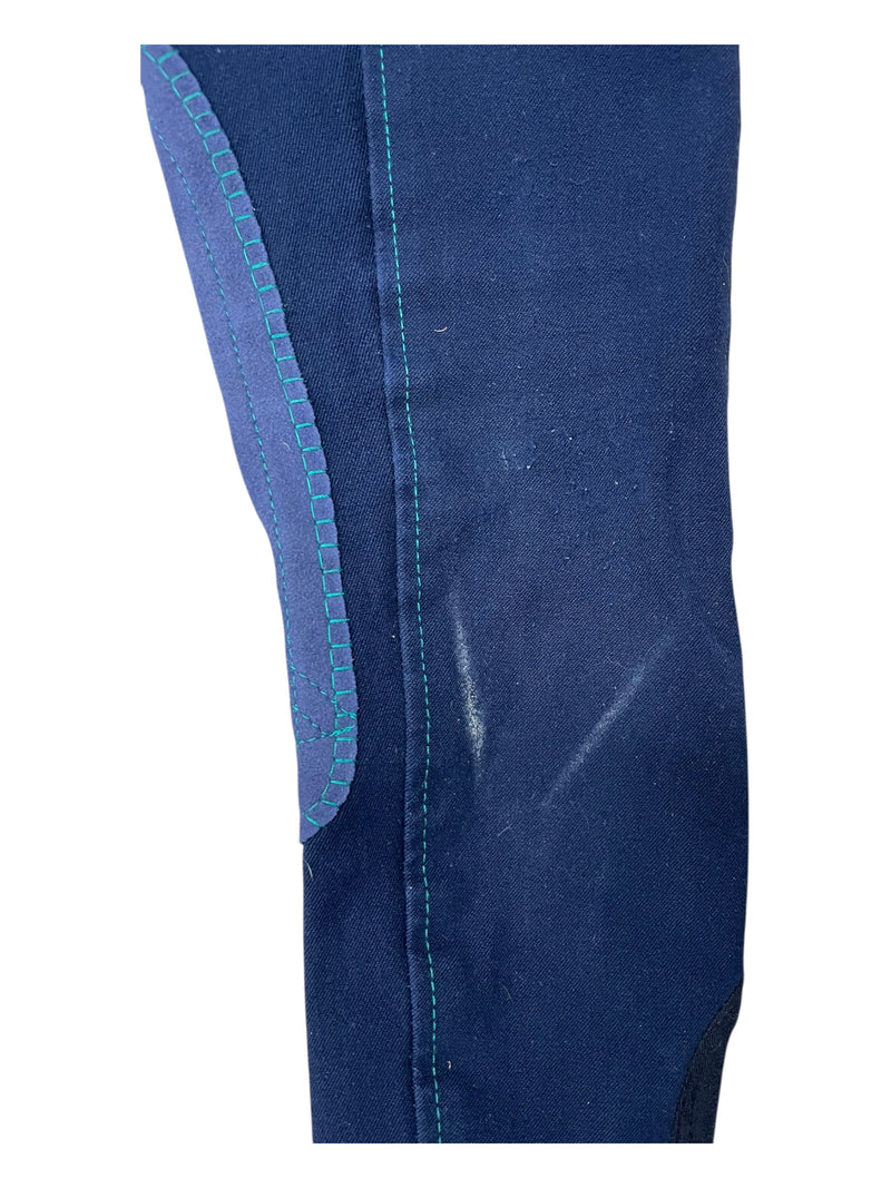 Smartpak Piper KP Breech - Navy/Green - Youth 14 - USED