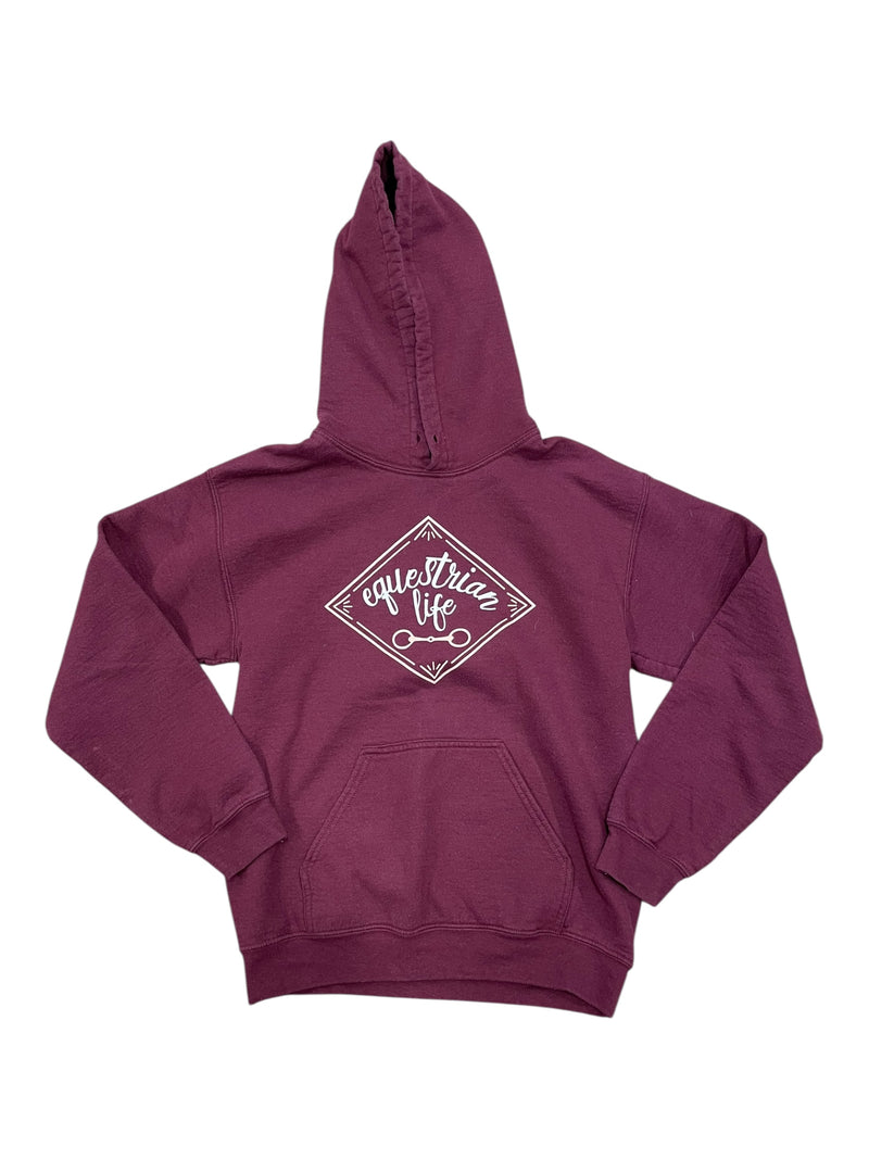 Stirrups Equestrian Life Hoodie - Maroon - S - USED