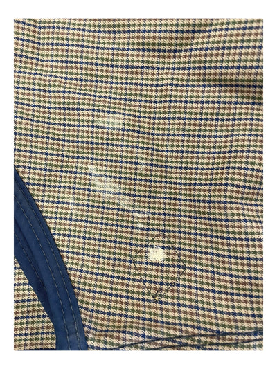 Lightweight Stable Sheet - Tan/Navy Plaid - 74" - USED