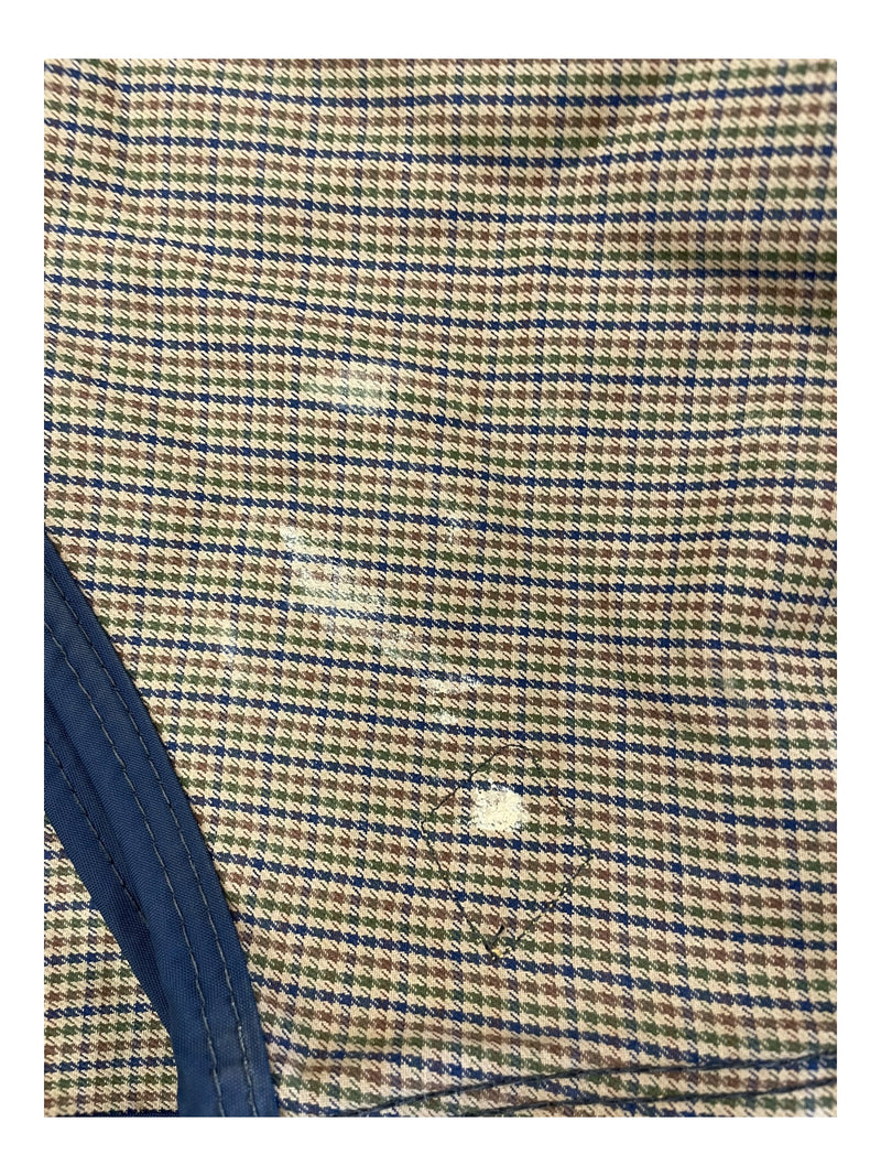 Lightweight Stable Sheet - Tan/Navy Plaid - 74" - USED