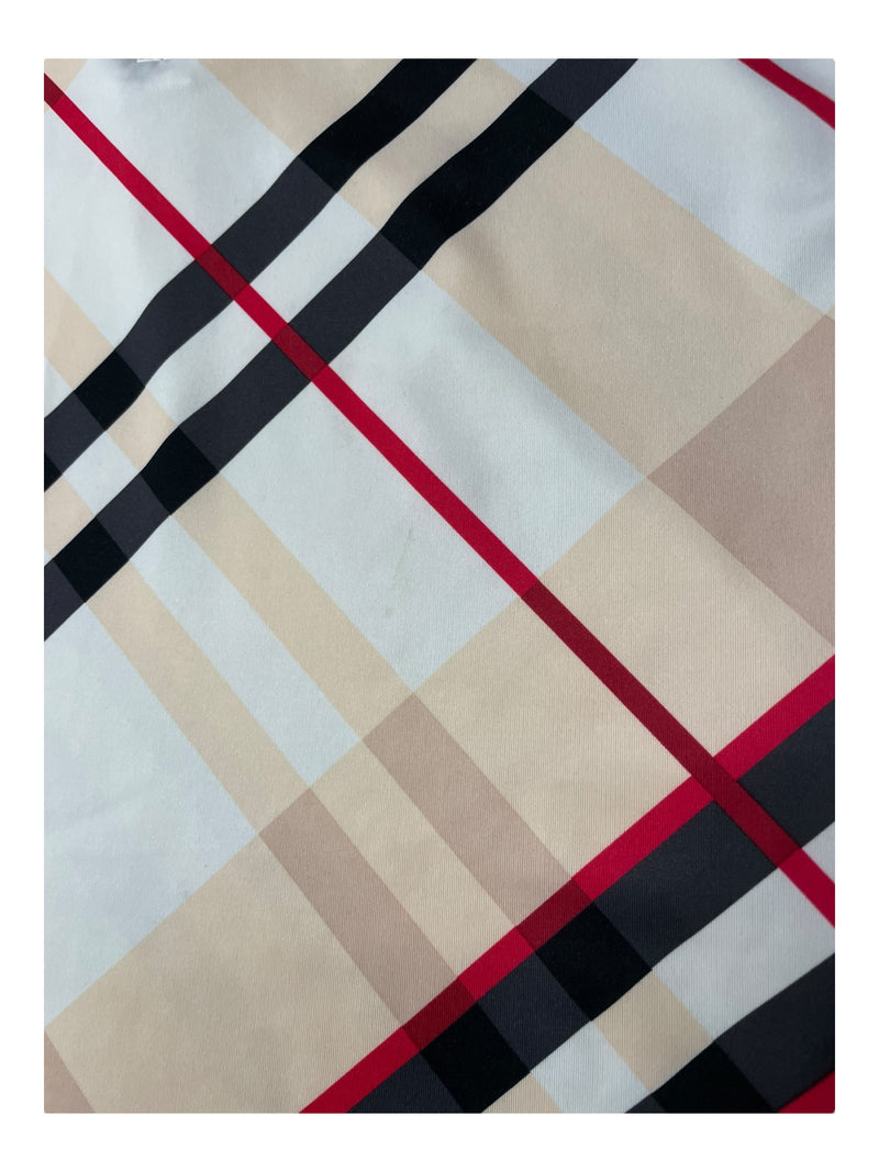 SanSoleil Sleeveless Sun Shirt - Tan/Black/Red Plaid - S - USED