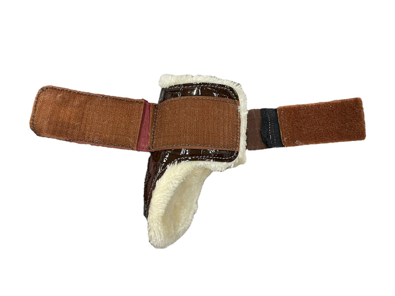 PS Of Sweden Open Fronts/Fetlocks - Brown Croc - F/S - USED