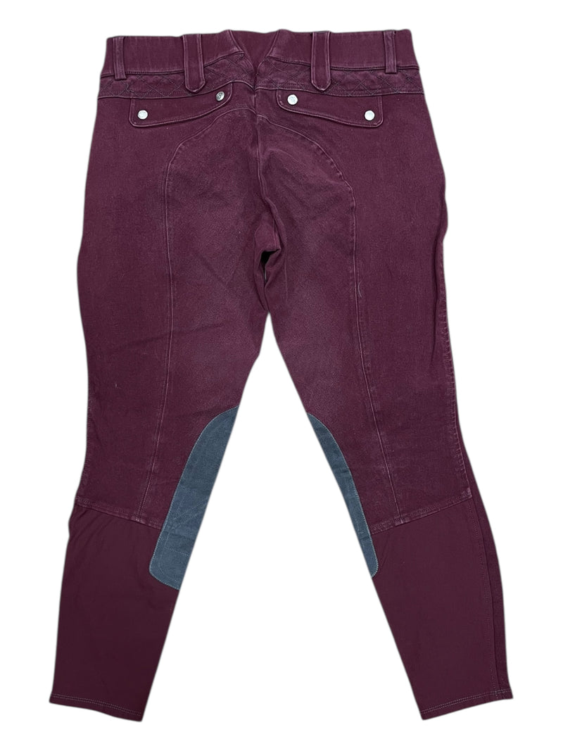 Ariat KP Breech - Maroon/Grey - 28R - USED