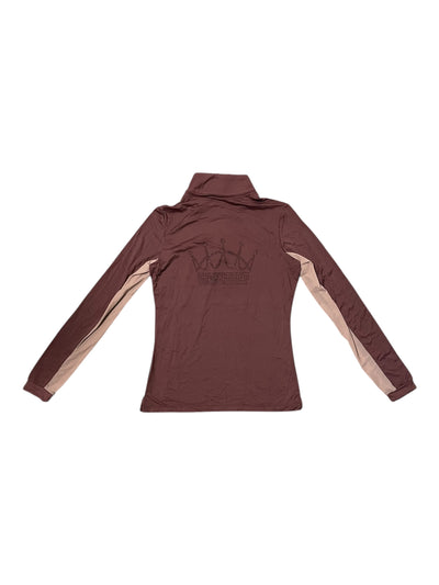 Kastel LS 1/4 Zip Sun Shirt *NWT* - Cabernet Tonal Crown - XS - USED