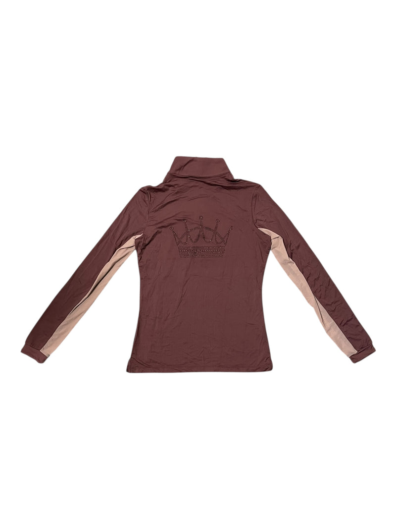Kastel LS 1/4 Zip Sun Shirt *NWT* - Cabernet Tonal Crown - XS - USED