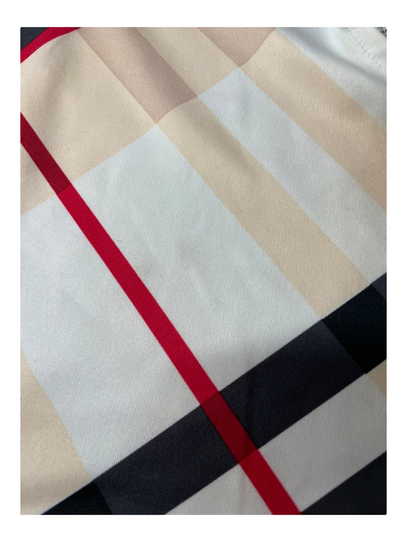 SanSoleil Sleeveless Sun Shirt - Tan/Black/Red Plaid - S - USED